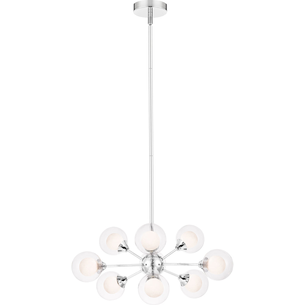 Contemporary Empire State 9 Light Chandelier - Polished Chrome