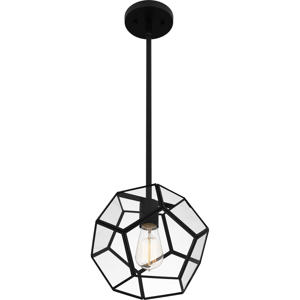 SoHo Chic Modern Mini Pendant | Matte Black - Elegant Lighting | Alternate View