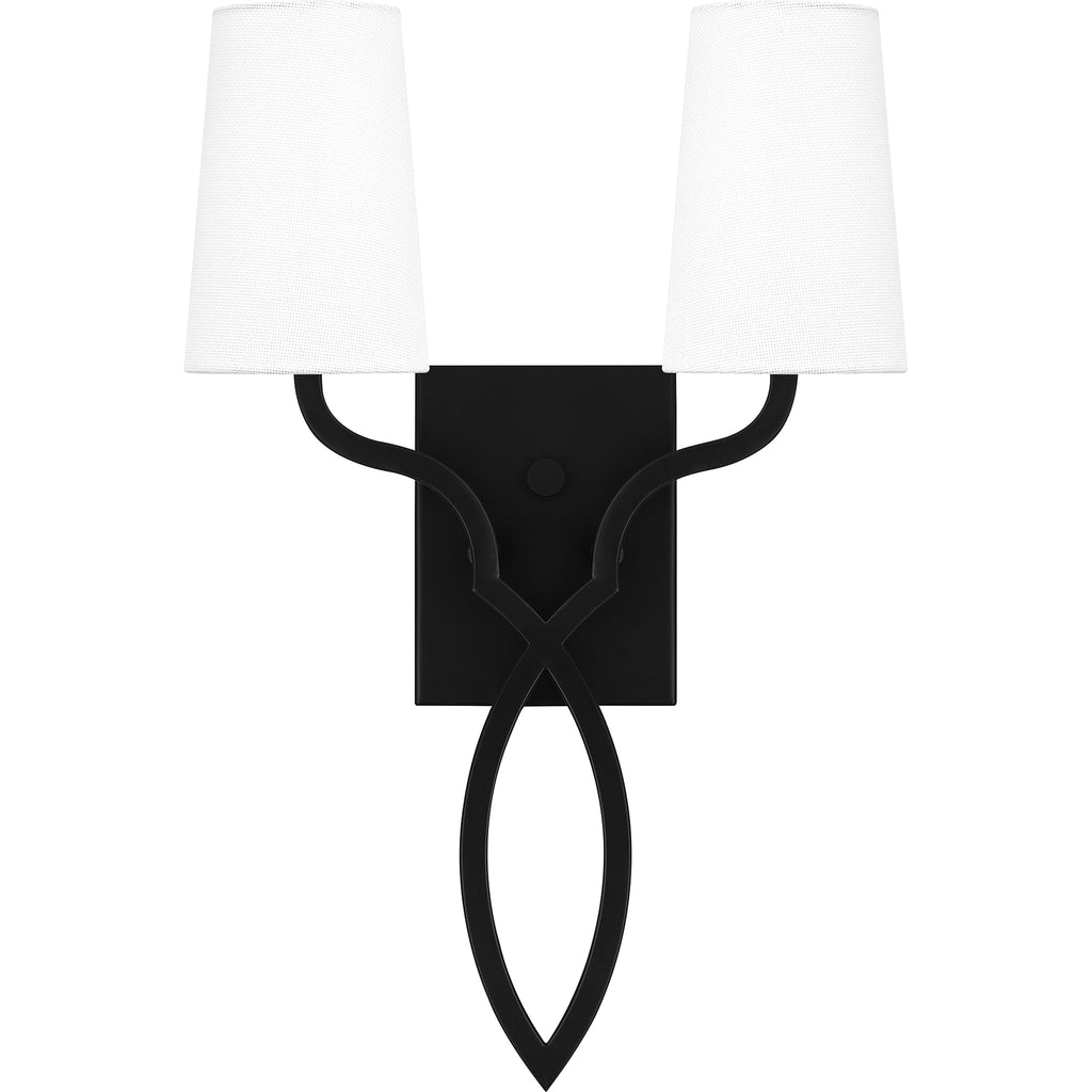 Matte Black Wall Sconce from Hampton Retreat Collection