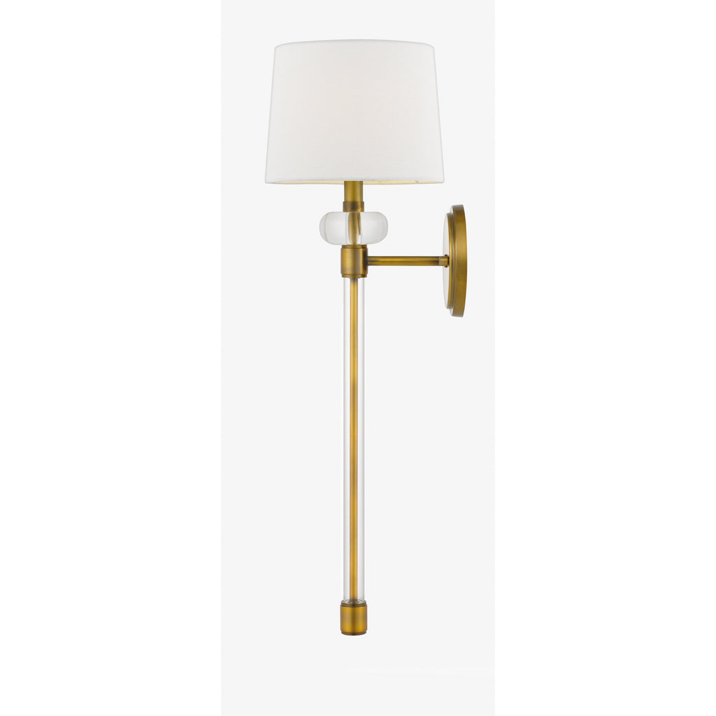 Transitional Wall Sconce in Weathered Brass Finish | Alternate View