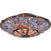 Traditional Flush Mount Light - Stained Glass Design