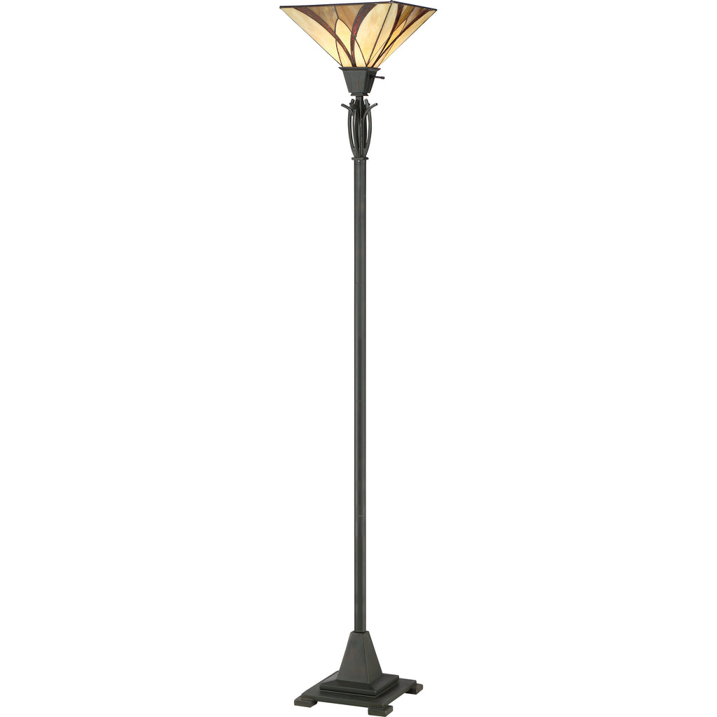 Valiant Bronze Tiffany Floor Lamp | Elegant Scrollwork Design