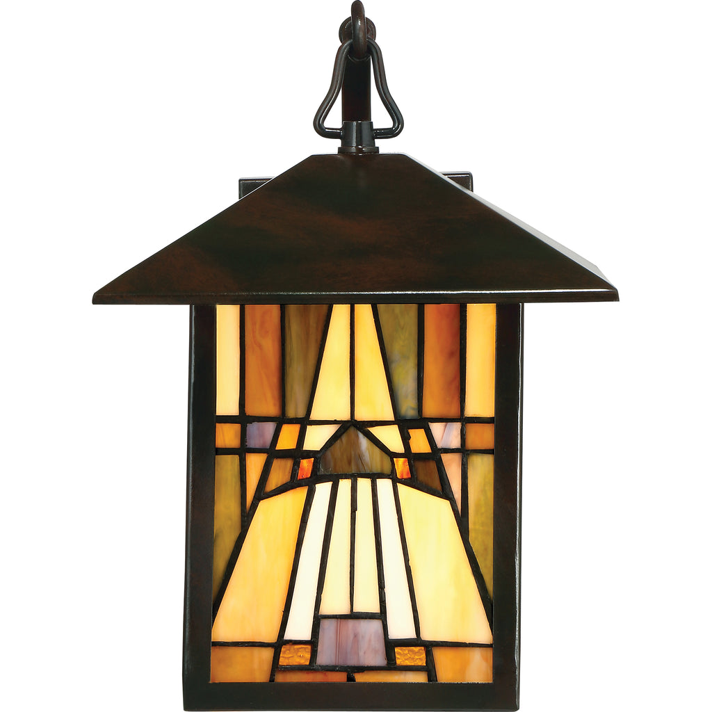 Craftsman Style Lantern with Rippled Glass | Alternate View