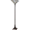 Traditional Floor Lamp - Tiffany Glass - Valiant Bronze Finish