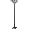 Traditional Floor Lamp - Tiffany Glass - Valiant Bronze Finish | Alternate View