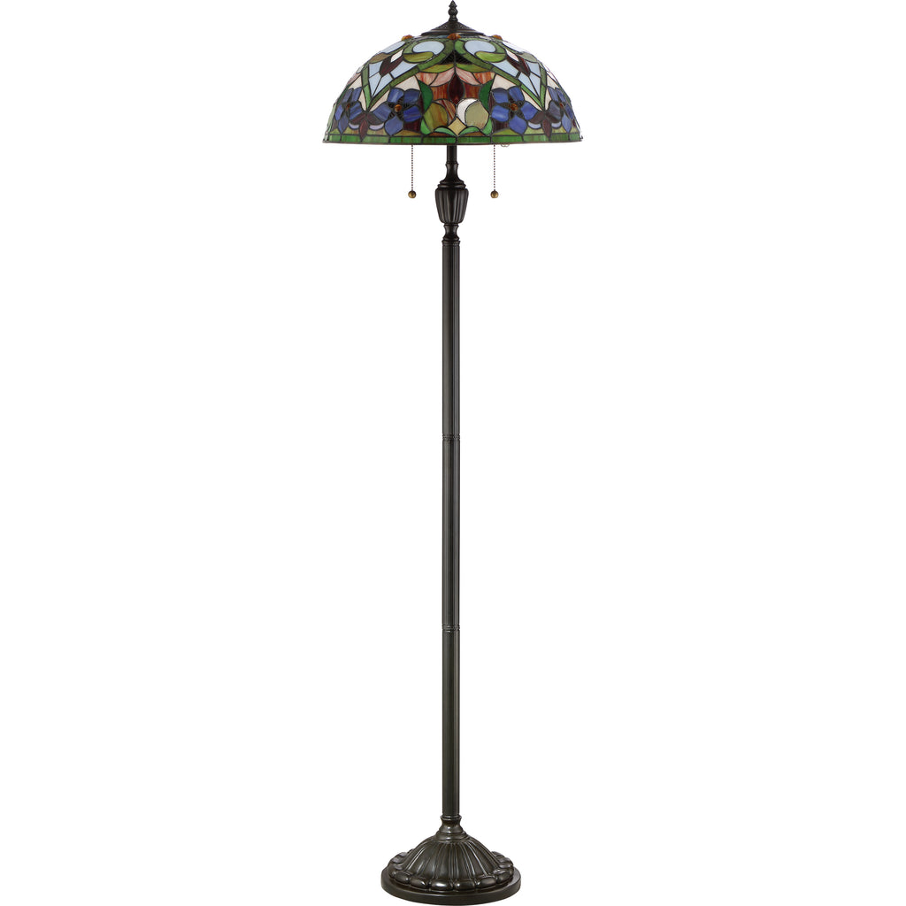 Vintage Bronze Tiffany Floor Lamp - Classic Elegance | Alternate View