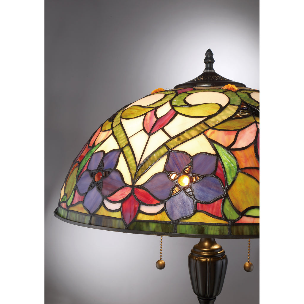 Vintage Bronze Tiffany Floor Lamp - Classic Elegance | Alternate View