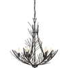 The chandeliers from Melrose and Madison embody the essence of nature in their design. The branches of the fixture resemble those found in a forest, which are accentuated by the bold Marcado Black finish.