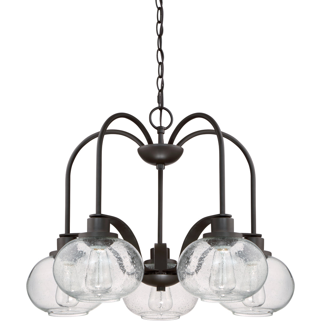 SoHo Chic 5 Light Transitional Chandelier in Olde Silver | Alternate View