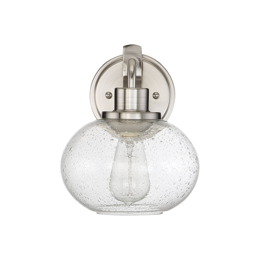 Transitional Brushed Nickel Wall Sconce - SoHo Chic Elegance | Alternate View