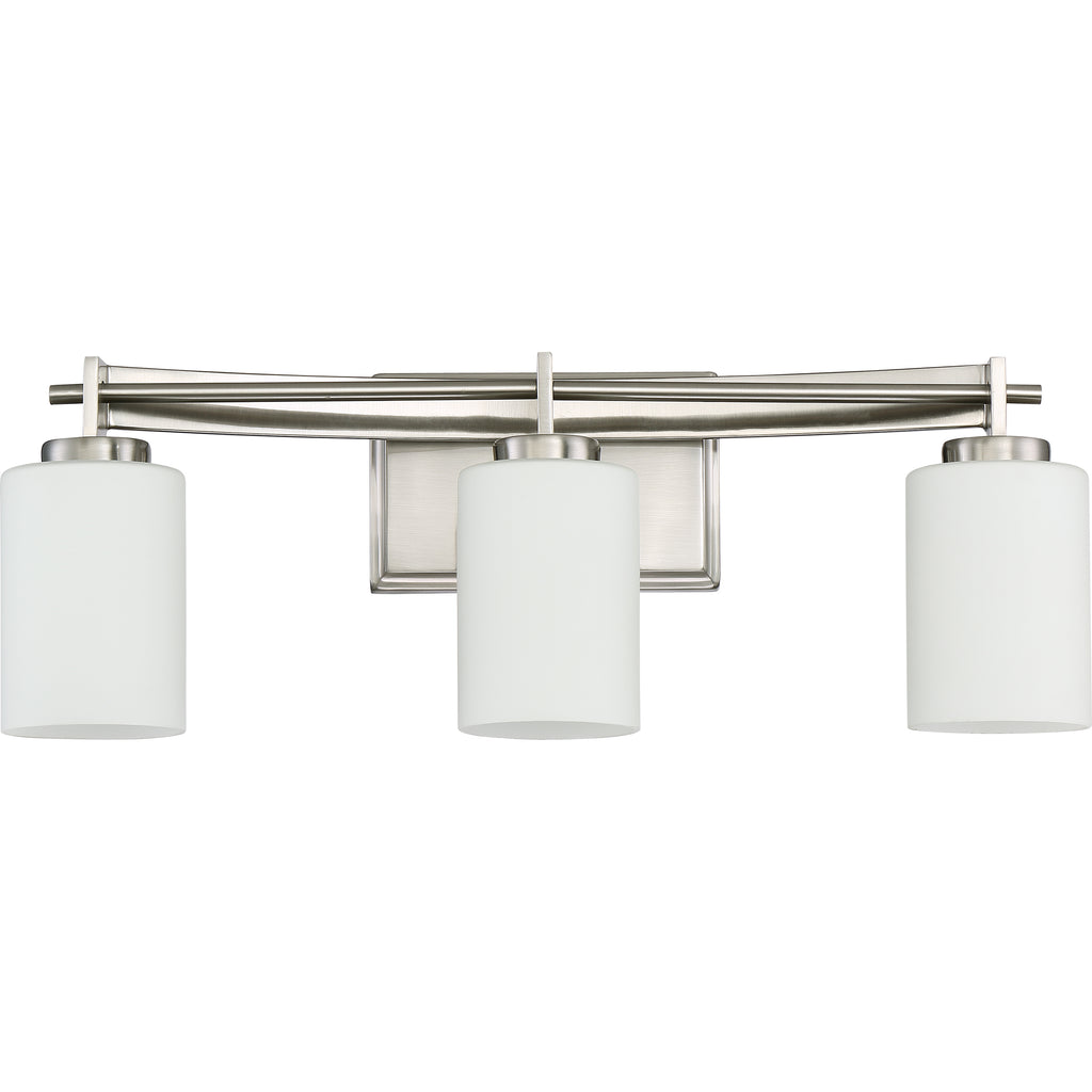 Bryant Park 3-Light Bath Light in Brushed Nickel Finish | Alternate View