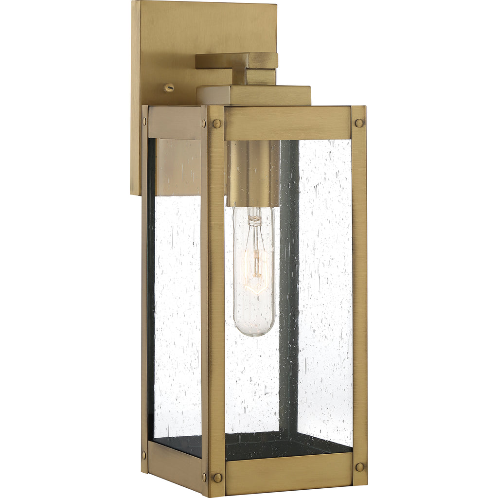 Hampton Retreat Outdoor Lantern in Antique Brass and Steel