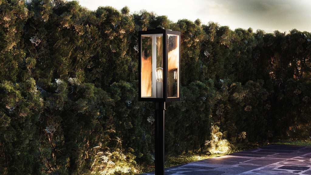 Hampton Retreat Outdoor Lantern - Earth Black & Western Bronze | Alternate View